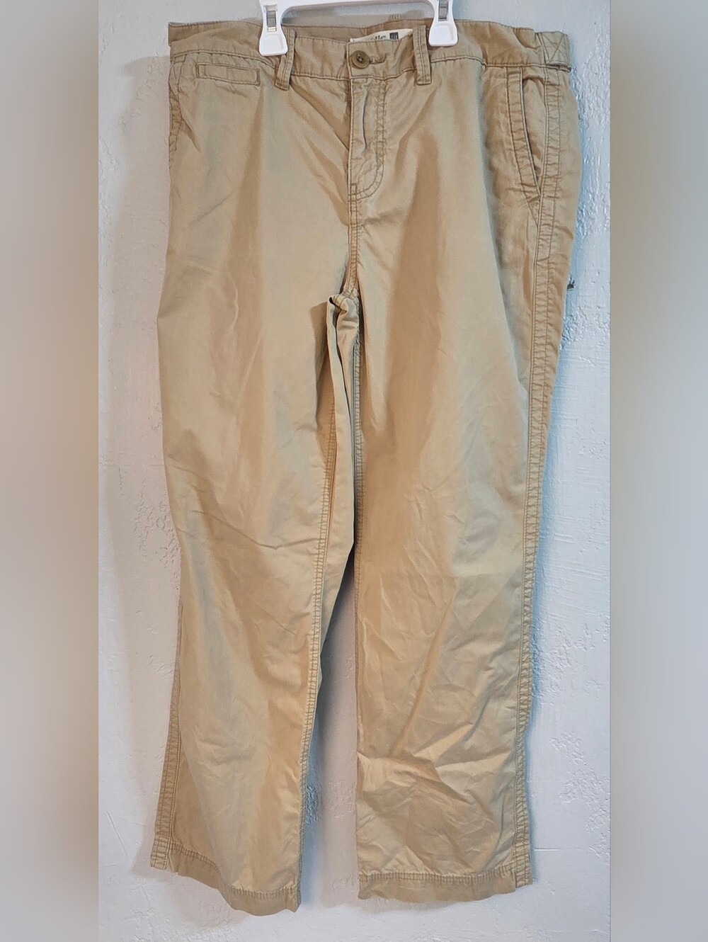 Gap Women's Tan Chino Khaki Pants 100% Cotton Flat Front Size 8A